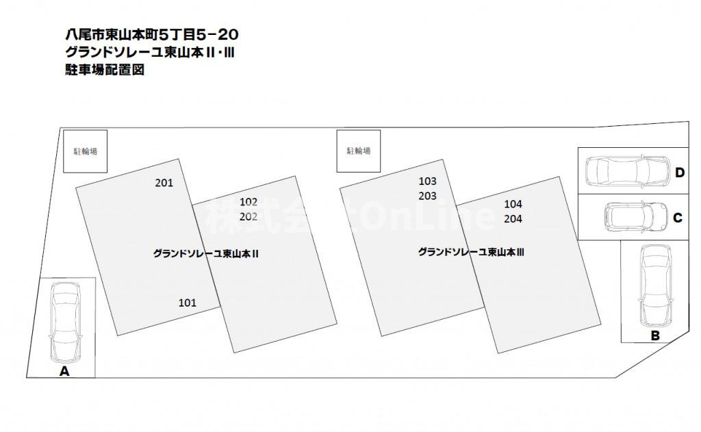 グランドソレーユ東山本2の区画図