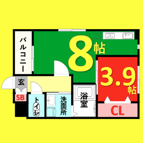 MOVE山王EAST　名古屋市賃貸　仲介手数料無料の間取り