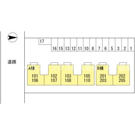 フレグランス メイビー A棟の区画図