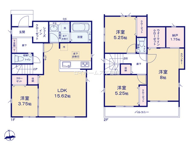 【間取り】 | 名古屋市守山区村合町22『仲介料無料』新築戸建て | 2号棟