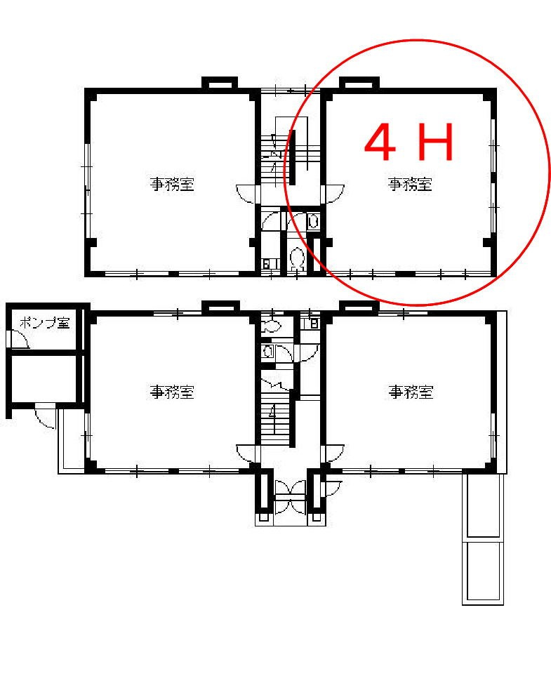 大津市中央４丁目の事務所の間取り