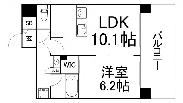 【間取り】 | プレサンス福島ミッドエル