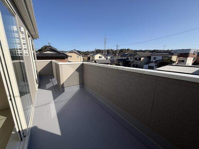 仲介手数料無料）春日井市下津町１号棟のバルコニー|外からの目が気にならないバルコニーで洗濯物が干せます