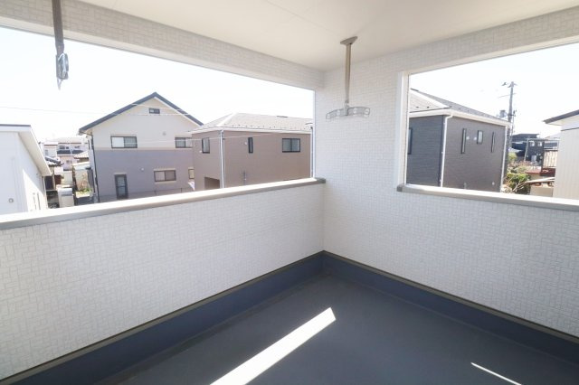 郡山市富田町字大徳南第20　　　１号棟　　小山田小学校、郡山第6中学区のバルコニー