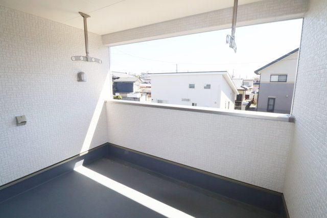 郡山市富田町字大徳南第20　　　１号棟　　小山田小学校、郡山第6中学区のバルコニー