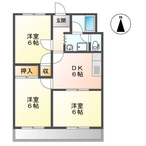 【間取り】 | ブルーリボンＢ棟