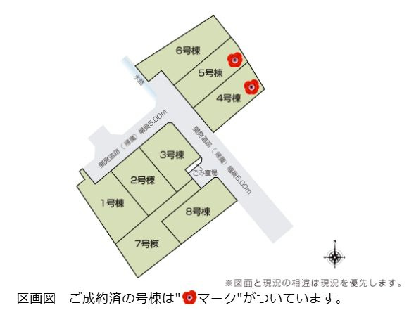 大井町金子新築戸建て　７号棟の区画図|配置図「大井町金子新築戸建て」