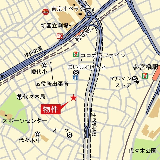 クレールヴィラ初台の地図
