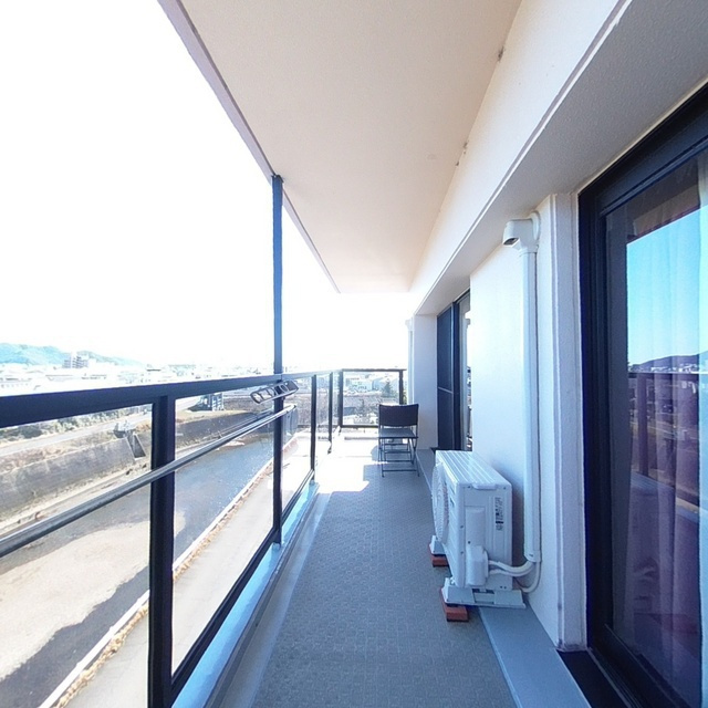 岐阜市上土居の賃貸マンションのバルコニー