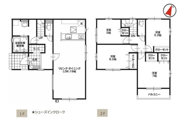 KIP伊勢崎市 今泉町1期1号棟の間取り