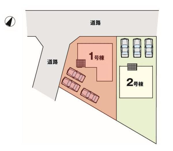 KIP伊勢崎市 今泉町1期1号棟の区画図|区画図