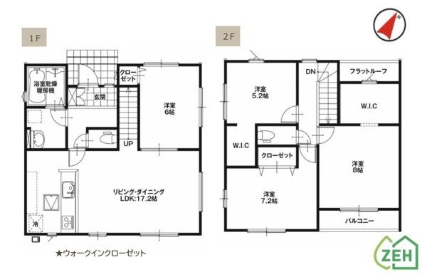 KIP伊勢崎市 今泉町1期2号棟の間取り