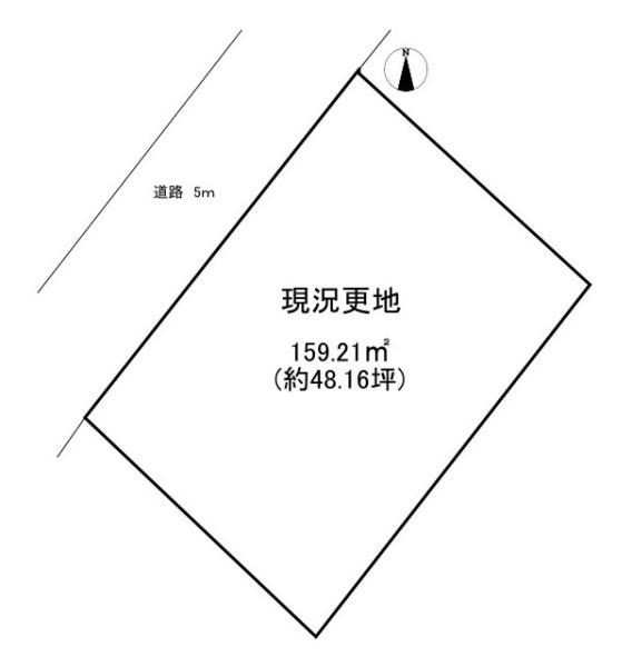 北葛城郡王寺町本町５丁目　建築条件なし土地の土地図