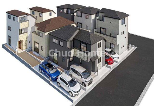 江戸川区大杉2丁目新築分譲住宅の完成予想図|外観パース