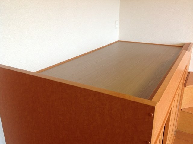 レオパレスさくらの寝室|ベッド。実際のお部屋と異なる場合がございます。