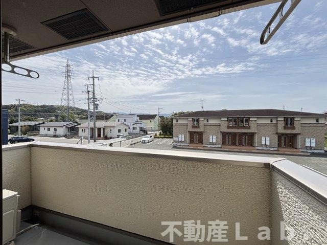 クレセールＢのバルコニー