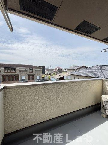 クレセールＢのバルコニー