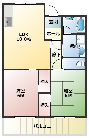 アスカサンハイムの間取り