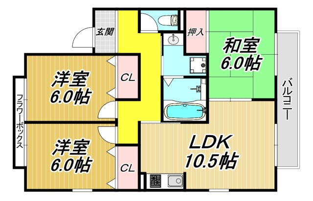 ルミエール　B棟の間取り