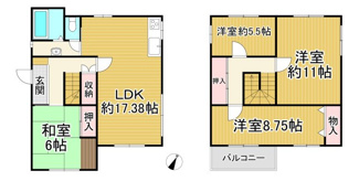 【間取り】 | 川西市湯山台２丁目24の1　中古一戸建て