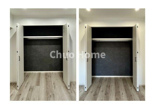 モナーク根岸の収納|居室にはクローゼットを完備し、自由度の高い家具の配置が叶うシンプルな空間です。お子様の成長と必要になる子供部屋を与えるにはぴったりの間取りですね。