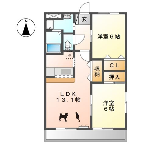 コンフォースⅡの間取り
