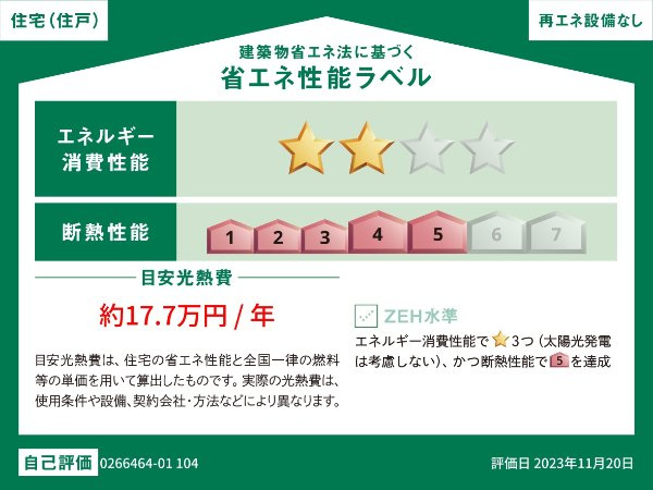 【省エネ性能ラベル】 | ロジュマンⅢ