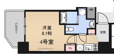 【間取り】 | エグゼ堺筋本町