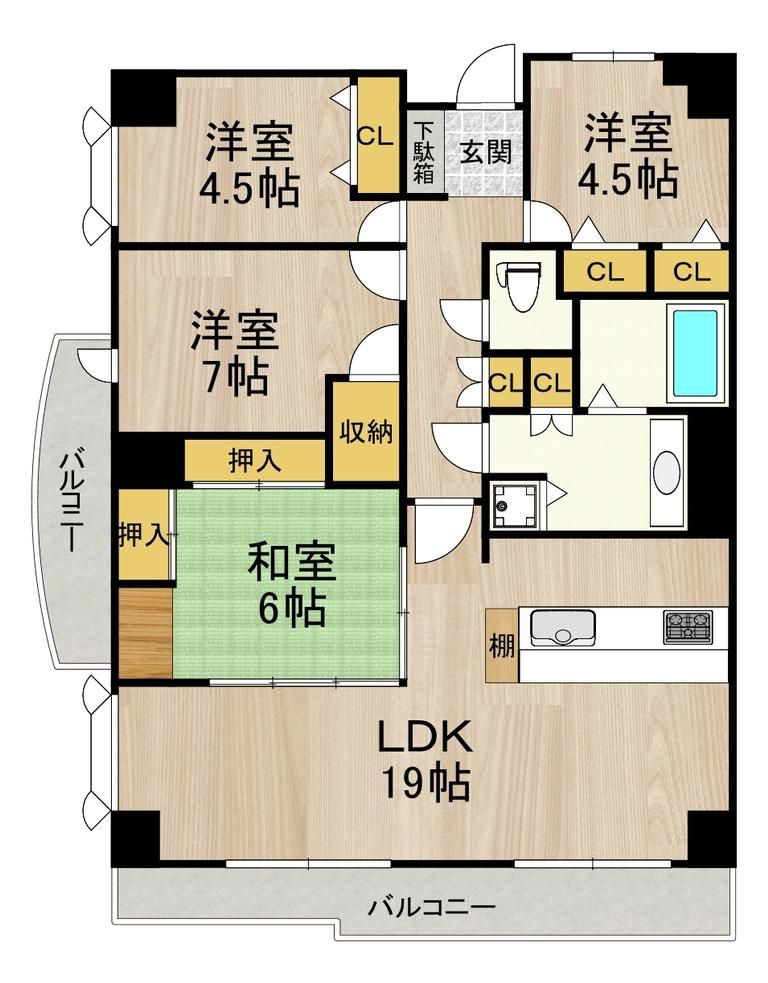 アーデンコート住吉川の間取り