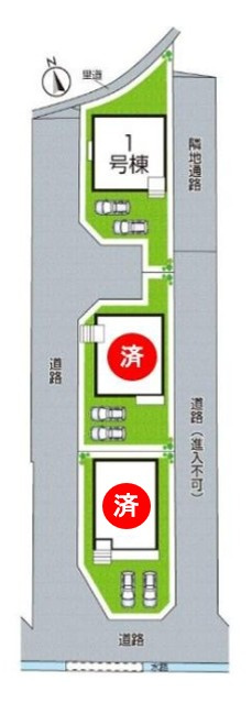 姫路市野里慶雲寺前町　第1期　新築一戸建ての区画図|全3区画