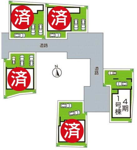 ●29(土)30(日)現地説明会！　奈良市東九条町　ラスト1邸の区画図|全5区画