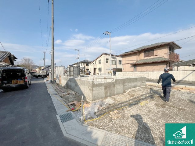 姫路市野里慶雲寺前町　第1期　新築一戸建ての外観|周辺は落ち着いた街並みの住宅地！子育てがしやすい住環境です！まだ未完成ですが、現地でしかわからない事もございます。是非一度ご覧ください。