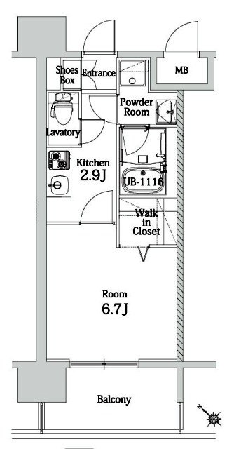エンクレスト博多LIBERTYの間取り