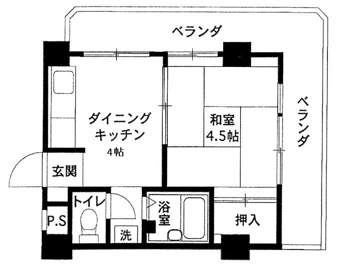 東芦屋マンションの間取り