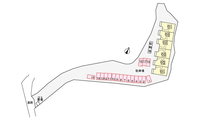 アンジュールの区画図