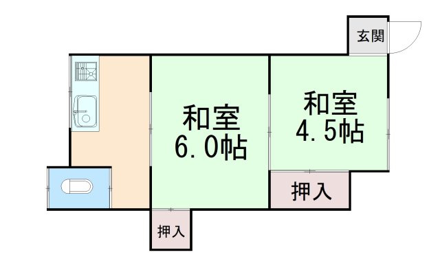 国玉アパートの間取り