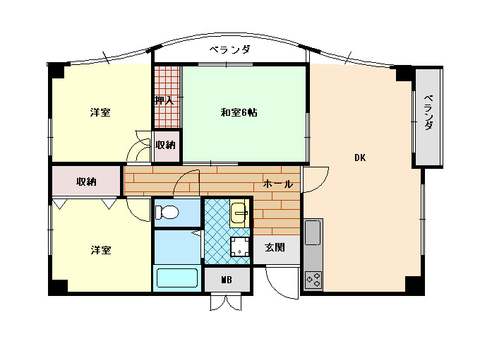ファイブ西岡本の間取り