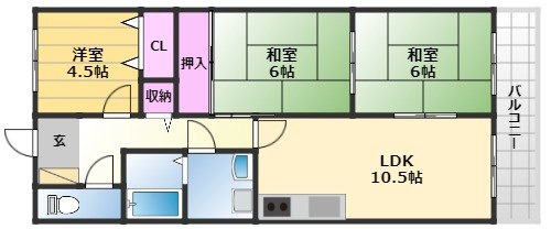 【間取り】 | グランディール岸和田
