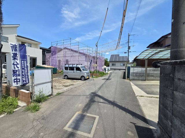 新築　太田市鳥山中町第2　Livele Garden.S　3号棟　の前面道路含む現地写真|現地写真　南側接道幅員約4ｍ		
