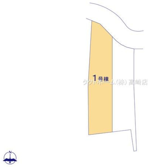 高崎市岩鼻町2期（全2棟）１号棟の区画図