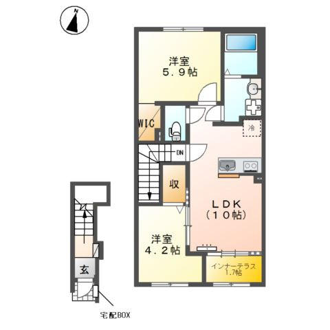 【間取り】 | 宮崎市清武町加納　アパート新築工事