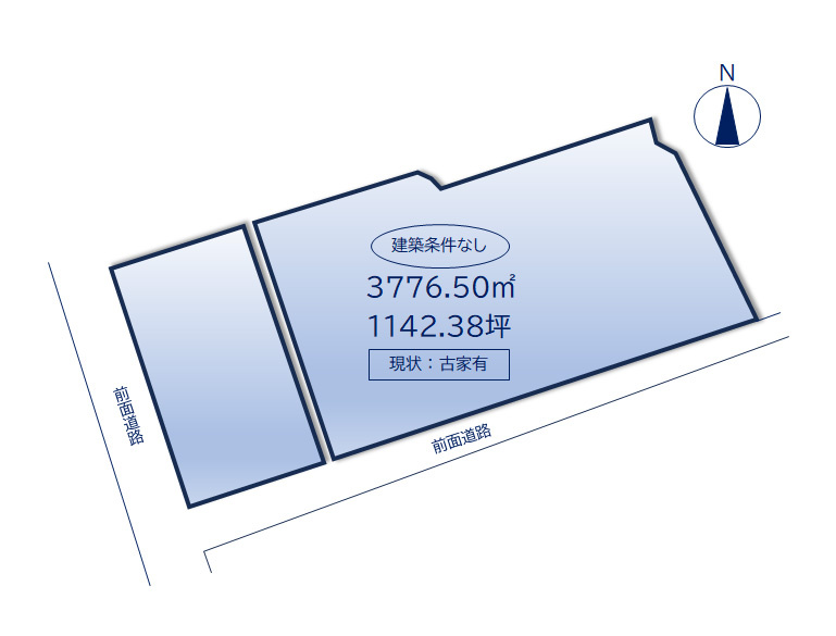 平　建物付き売土地の土地図