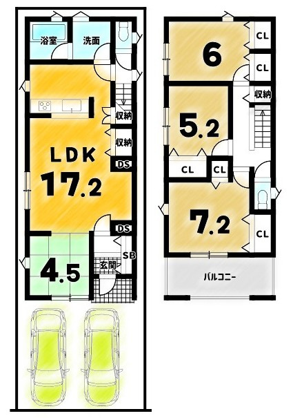 羽束師菱川町2号地の間取り