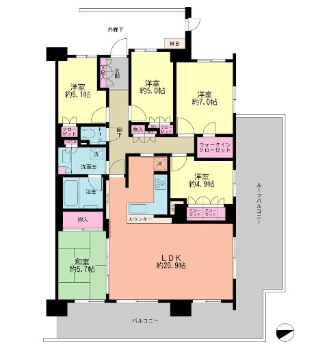 【間取り】 | ユトリシア四番館 | 間取り図