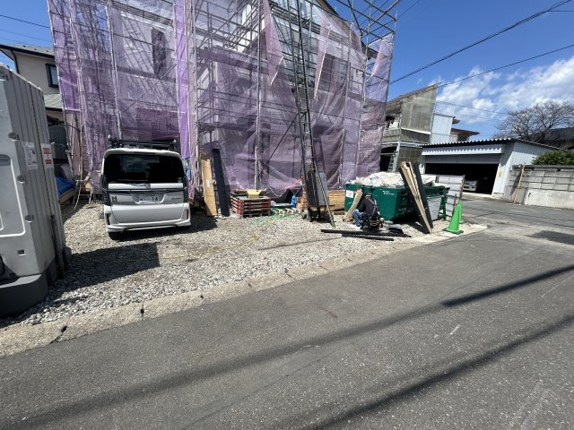 新築　桐生市相生町第28　Livele Garden.S　1号棟の駐車場|現地写真　駐車スペースは並列2台+1台分可能です！

