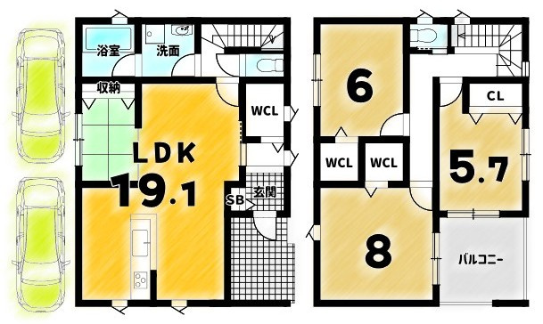 羽束師菱川町5号地の間取り