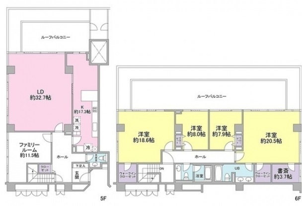 港区三田１丁目の賃貸マンションの間取り
