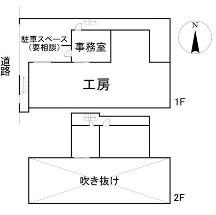 上京区中之町　店舗・工場の間取り
