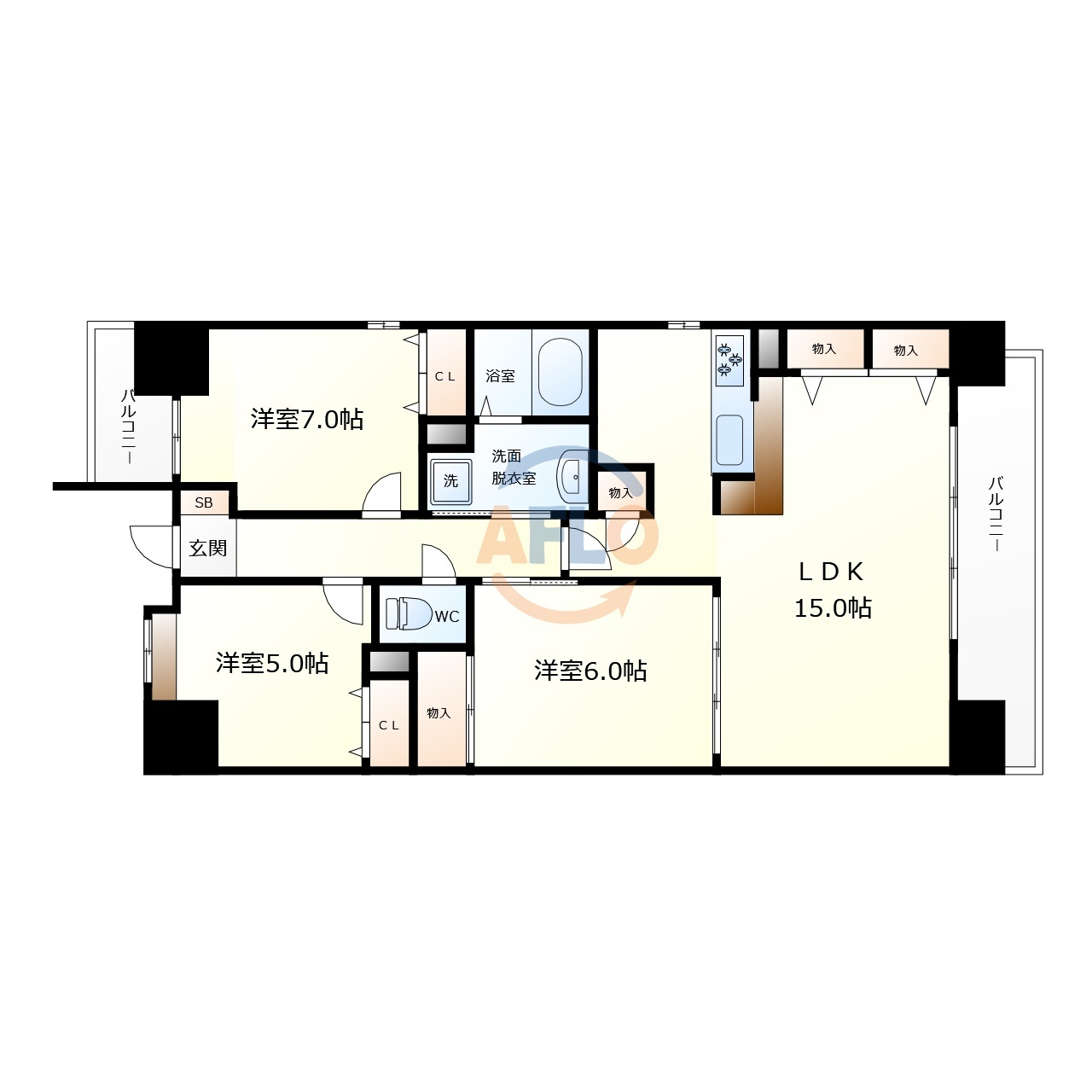 メゾンミヤビ　育和小学校区の間取り|メゾンミヤビ　間取り