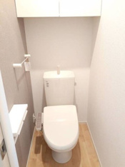 落ち着いた色調のトイレです